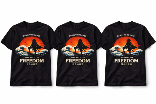 Oversized Anime Streetwear Tee – Premium Fit | Limited Drop born to be freedom