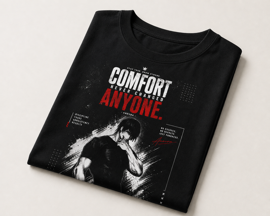 Anevra “ COMFORT Never Change ” Oversized T-Shirt | 180 GSM Cotton | Unisex Streetwear India