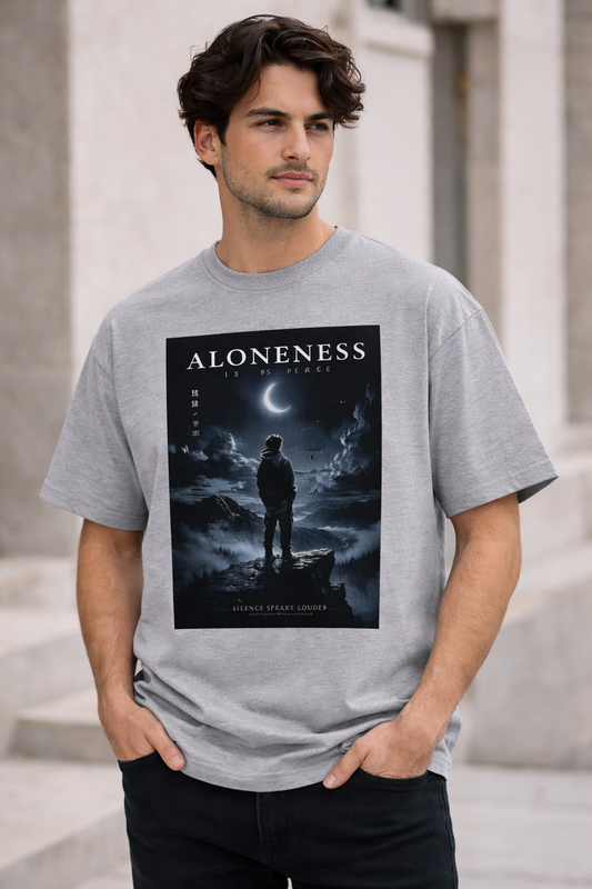 Oversized Anime Streetwear Tee – Premium Fit | Limited Drop Aloneness Is Peace
