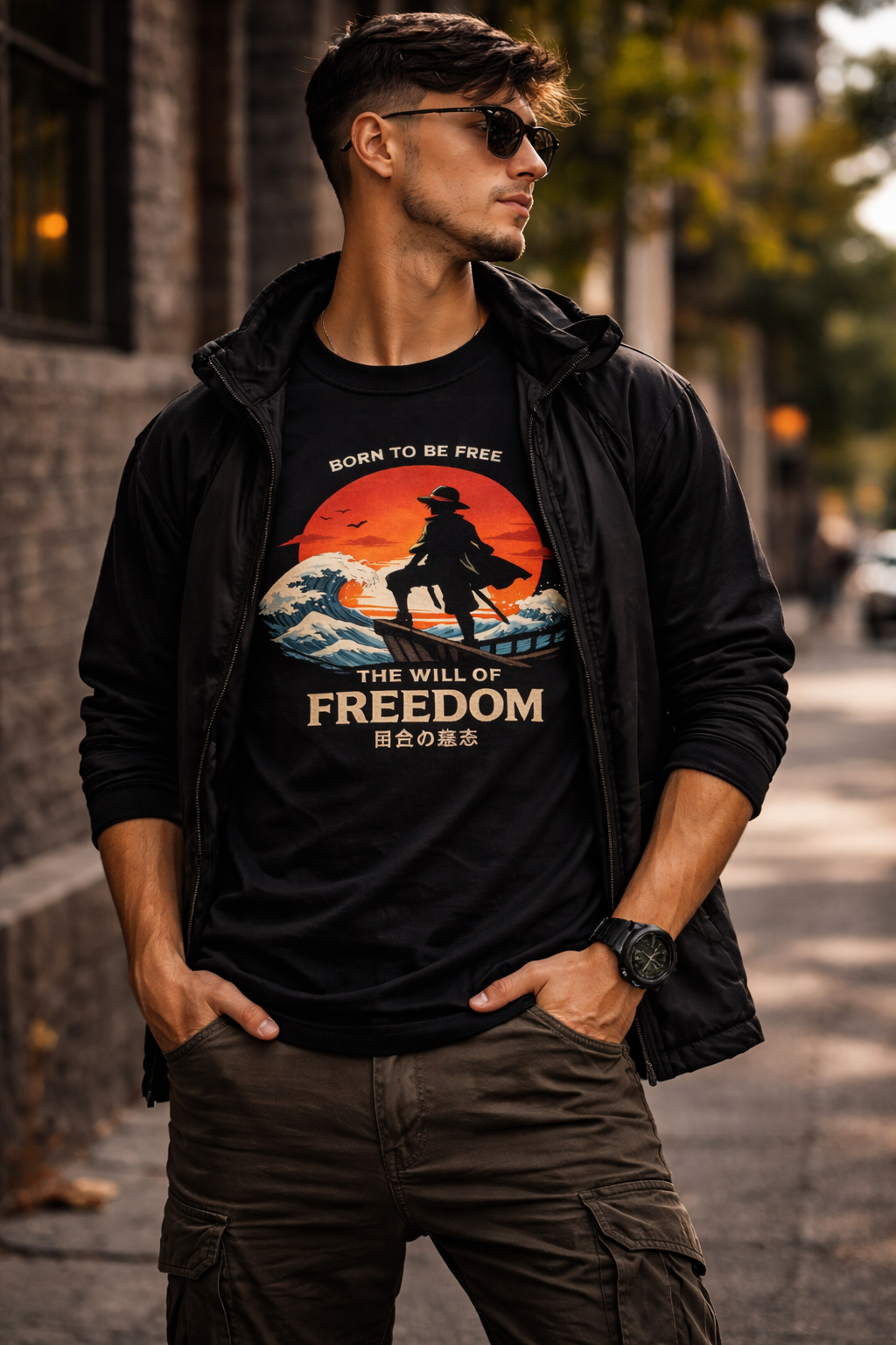 Oversized Anime Streetwear Tee – Premium Fit | Limited Drop born to be freedom