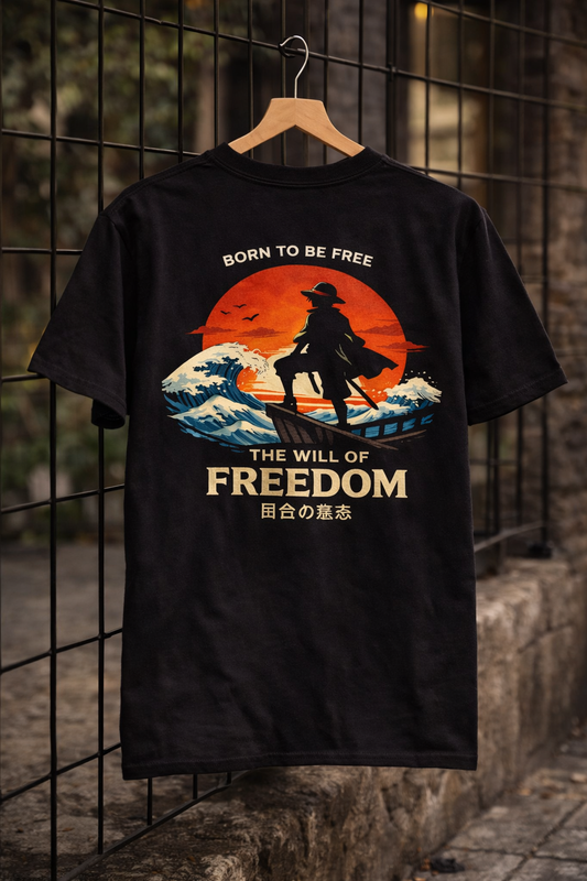 Oversized Anime Streetwear Tee – Premium Fit | Limited Drop born to be freedom