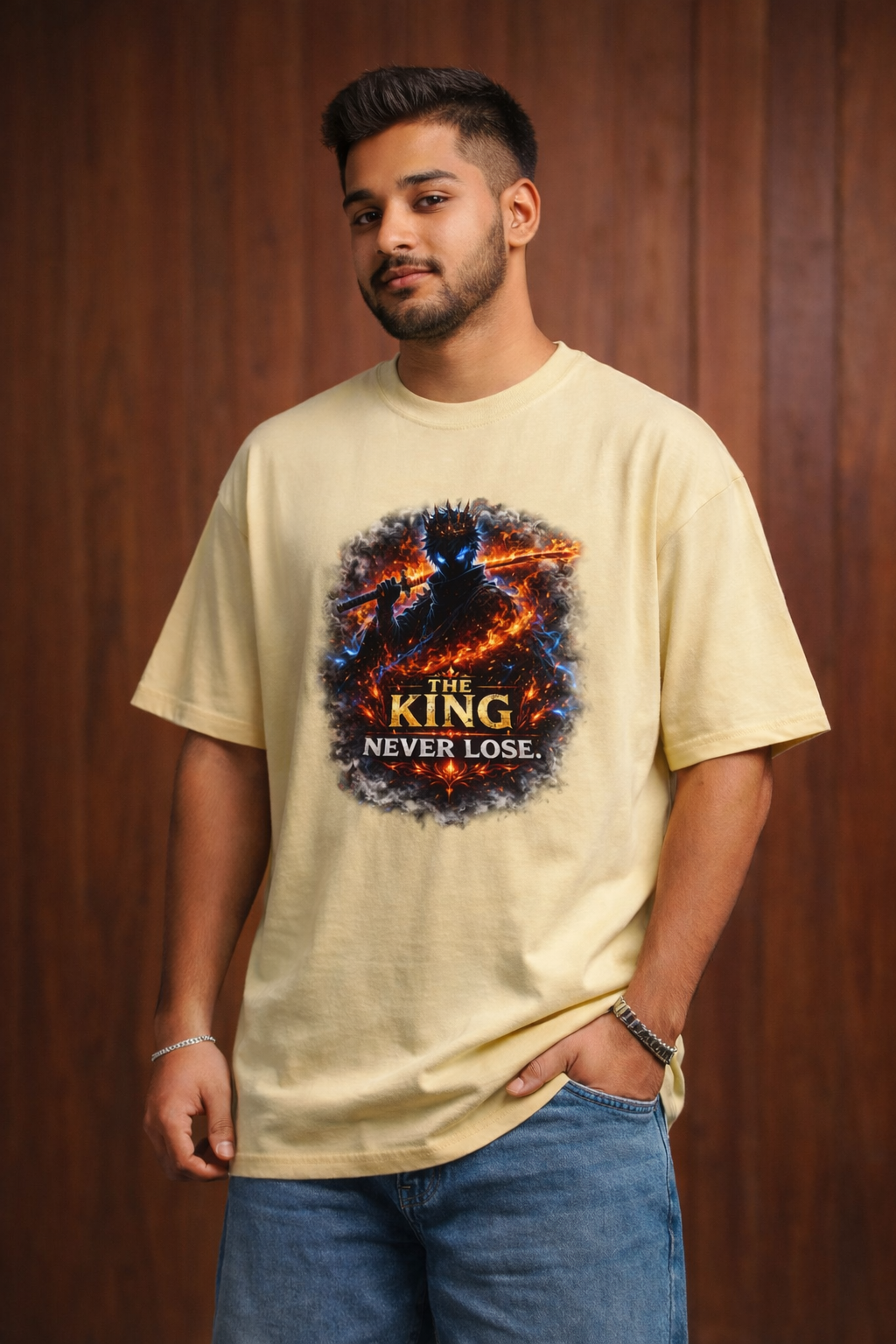 Oversized Anime Streetwear Tee – Premium Fit | Limited Drop be the King