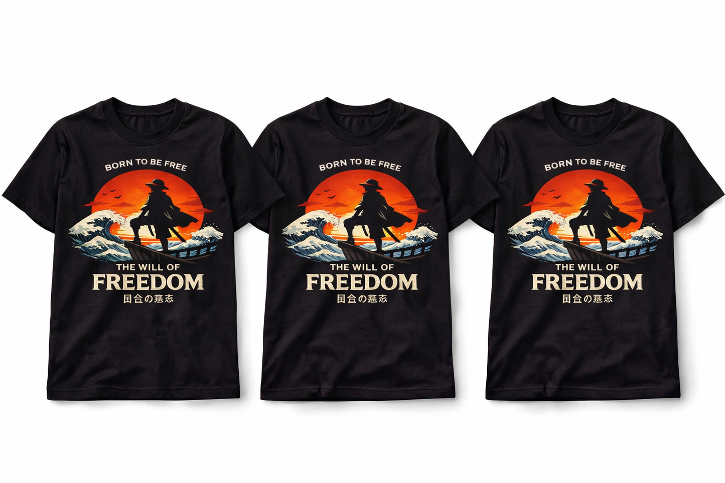 Oversized Anime Streetwear Tee – Premium Fit | Limited Drop born to be freedom