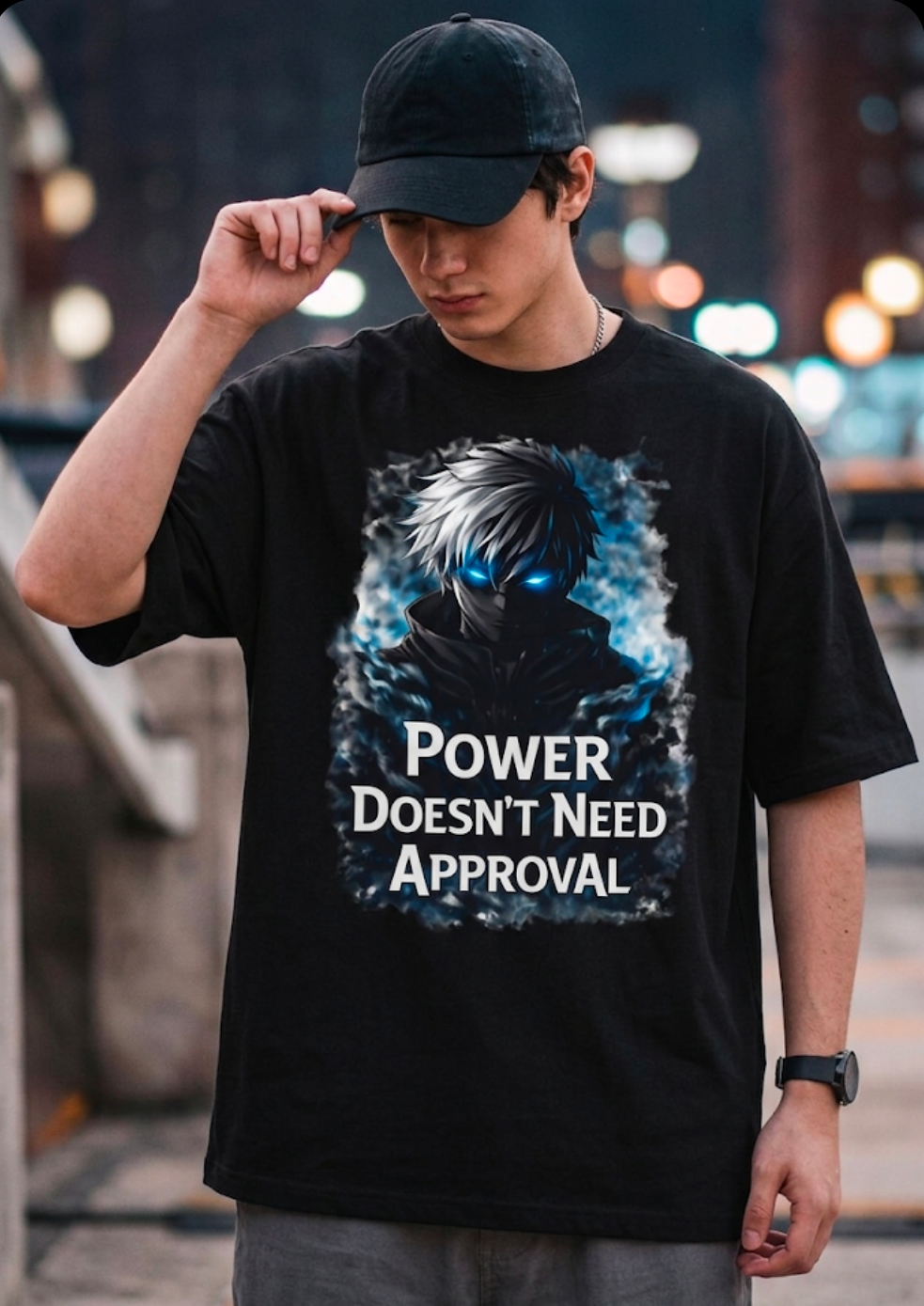 "Power Unlocked Oversized Anime Streetwear Tee – Premium Fit | Limited Drop