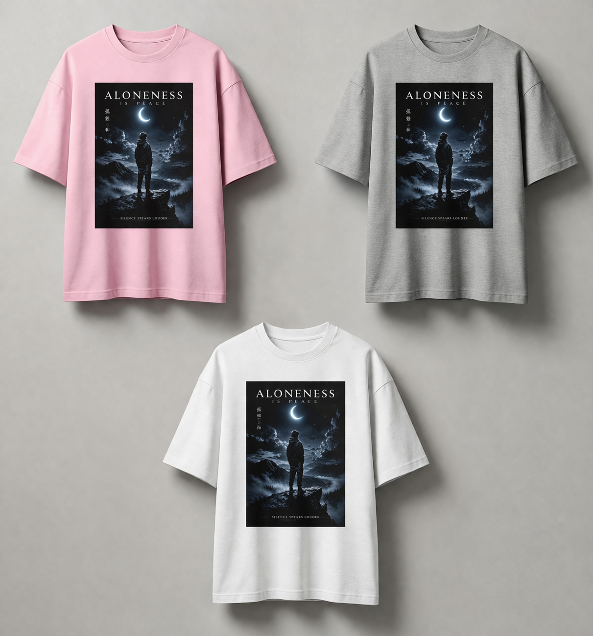 Oversized Anime Streetwear Tee – Premium Fit | Limited Drop Aloneness Is Peace