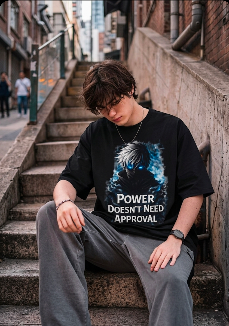 "Power Unlocked Oversized Anime Streetwear Tee – Premium Fit | Limited Drop