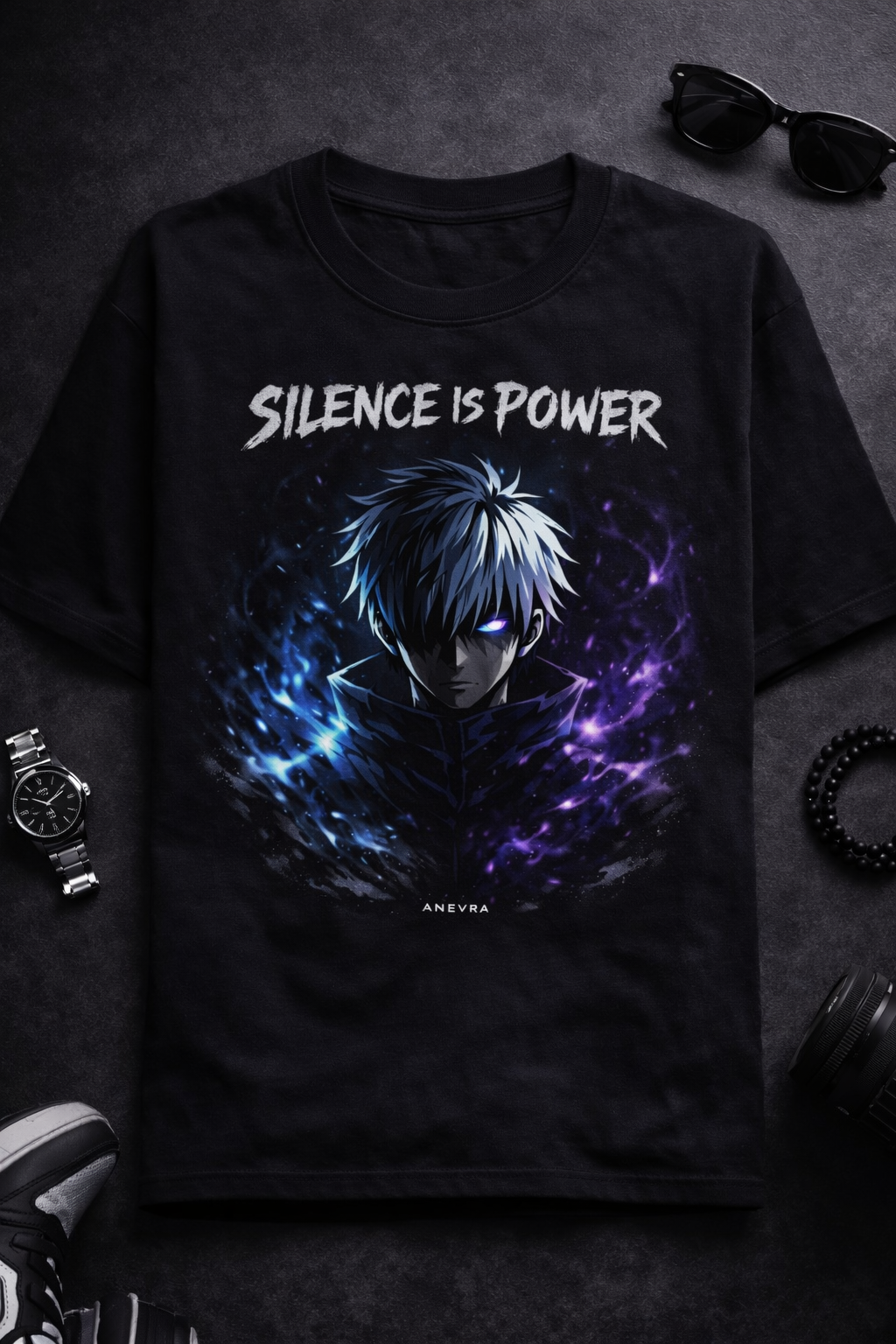 Oversized Anime Streetwear Tee – Premium Fit | Limited Drop silence is power