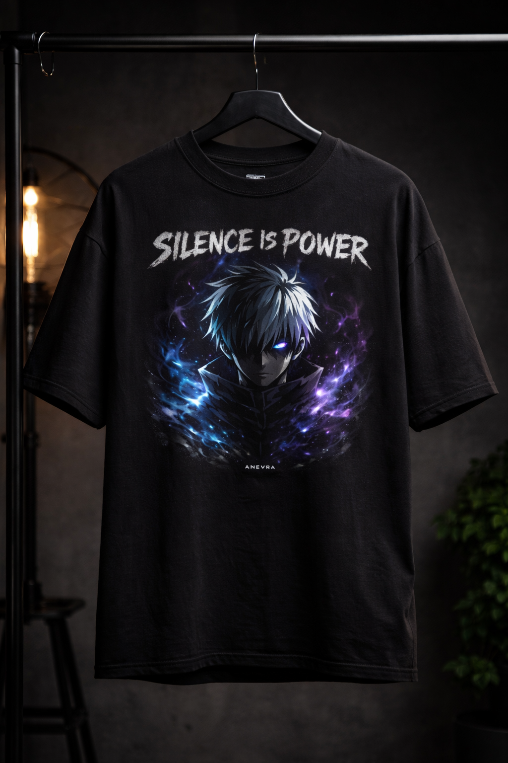 Oversized Anime Streetwear Tee – Premium Fit | Limited Drop silence is power