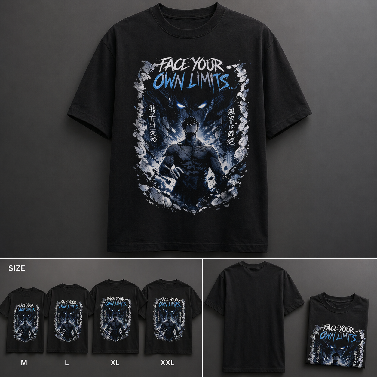 Face Your Limits Anime Oversized T-Shirt | Premium Cotton Streetwear